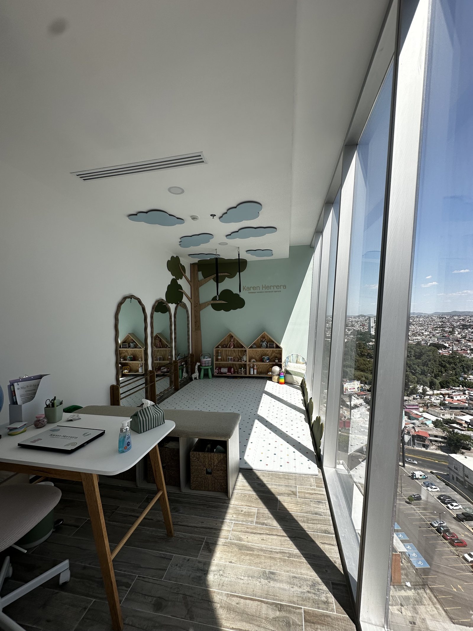 Vista desde el consultorio de Karen Herrera en Torre Platea
